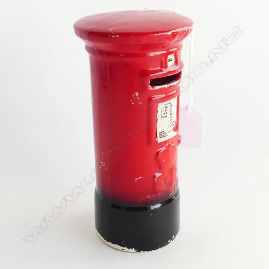 VINTAGE R MOSS LTD. ENGLAND MAILBOX MONEYBANK H. 175MM