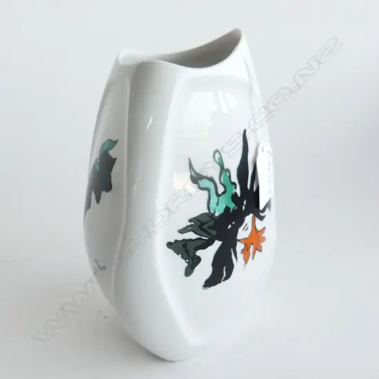 LEONOR FINI DECORATED VERBANO VASE C1950