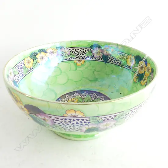 MALING GREEN THUMB PRINT BOWL FLORALS Dia.215mm