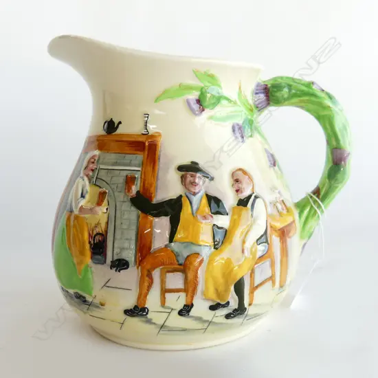 CROWN DEVON MUSICAL JUG AULD LANG SYNE H180MM