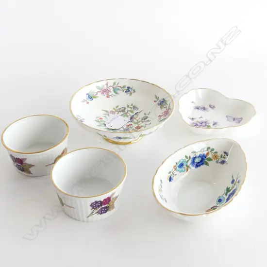 5 PCES ASST. CHINA; PR R. WORCESTER EVESHAM RAMEKINS
