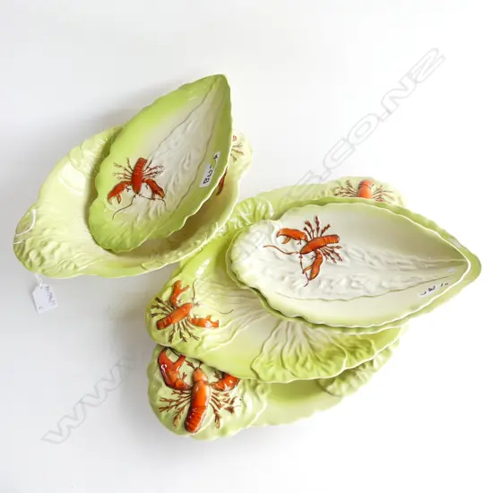 6 PCES CARLTONWARE LETTUCE & LOBSTER; SALAD BOWL