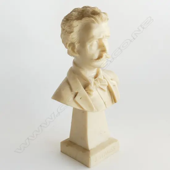 ITALIAN MARBLE BUST OF STRAUSS H. 225MM