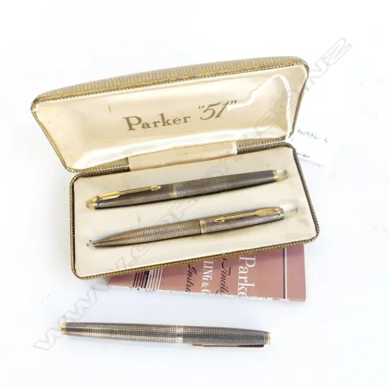 2 PARKER 51 FOUNTAIN PENS & PROPELLING PENCIL