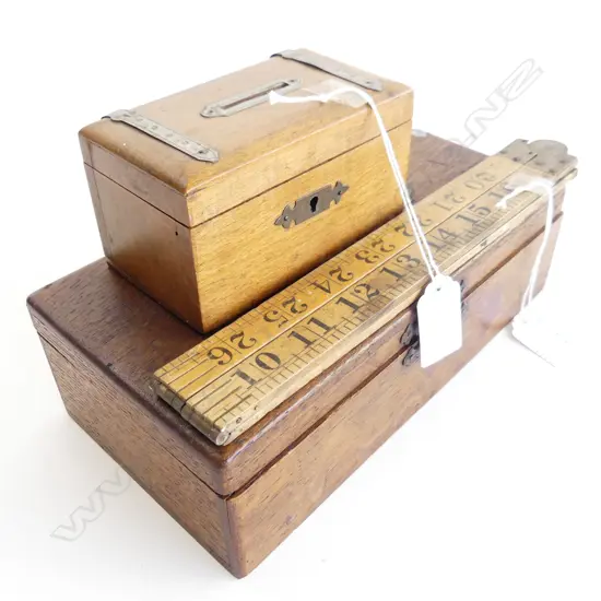 CIGAR BOX L230MM WOOD MONEY BOX L120MM & WOODEN RULER
