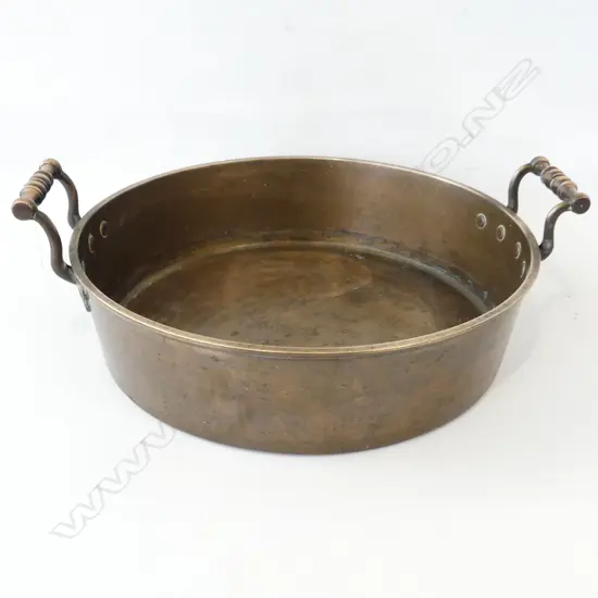 SOLID BRASS CONTAINER 365mm dia H.140mm