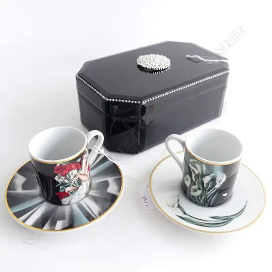 PR GOEBEL LEMPICKA C/S + BLACK DECO STYLE JEWELLERY BOX W.200mm