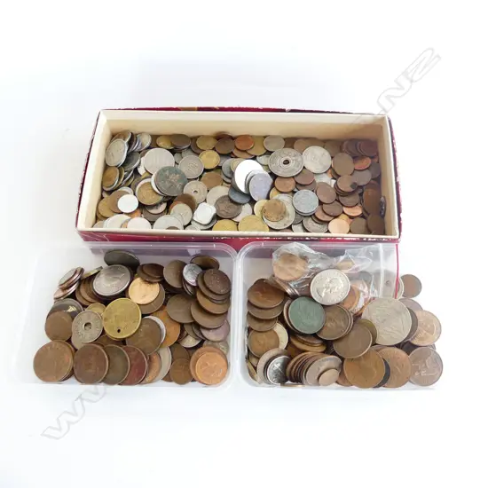 ASST. NZ & WORLD COINS 2288 GRAMS