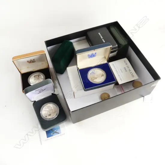 7 NZ SILVER PROOF COINS