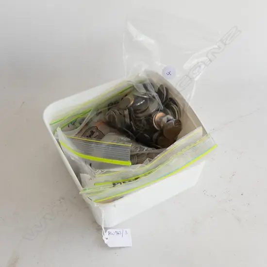 ASST. NZ & WORLD COINS 2669 GRAMS