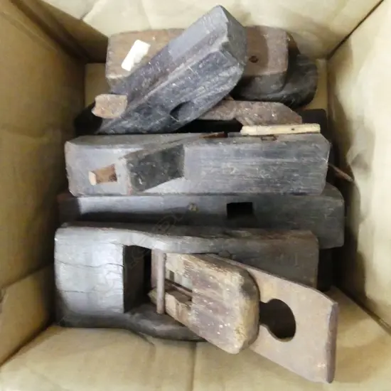 BOX EIGHT OLD MOULDING PLANES.