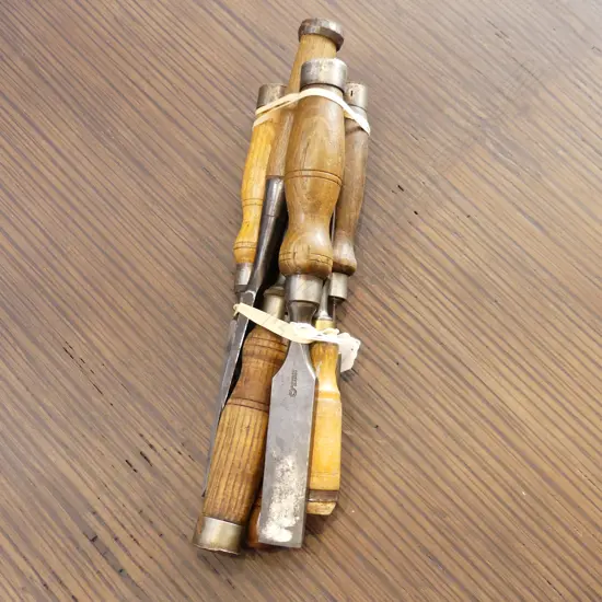 8 OLD CHISELS.