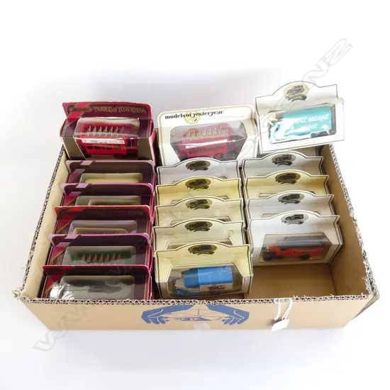 BOX OF 20 MINT & BOXED MODELS OF YESTERYEAR & PROMOTIONAL MODEL CARS 