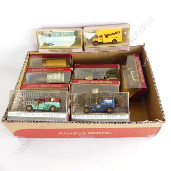 10 MODELS OF YESTERYEAR MATCHBOX TRUCKS