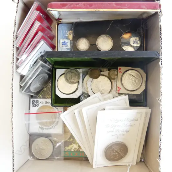 COLLECTION ASST. UNC & OLD COINS NZ + UK + CANADA ETC