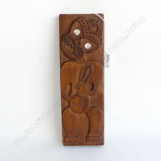 MAORI WOODEN WALL CARVING  275 X 90MM