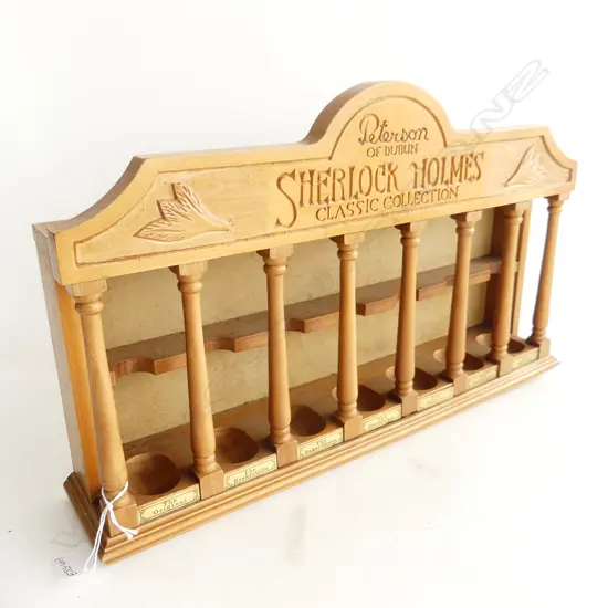 PETERSON DUBLIN SHERLOCK HOLMES CLASSIC COLLECTION WOODEN PIPE STAND L. 480MM 