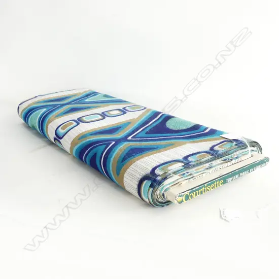 PART BOLT OF 1970'S STYLISH FABRIC 'COURTISETTE Terylene by Courtaulds' 5300 x 1150mm 