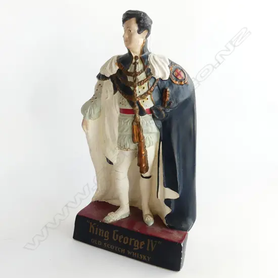 VINTAGE KING GEORGE IV OLD SCOTCH WHISKEY ADVERTISING FIGURE H. 365MM