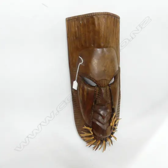 TONGAN CARVED WOOD FACE MASK H560MM