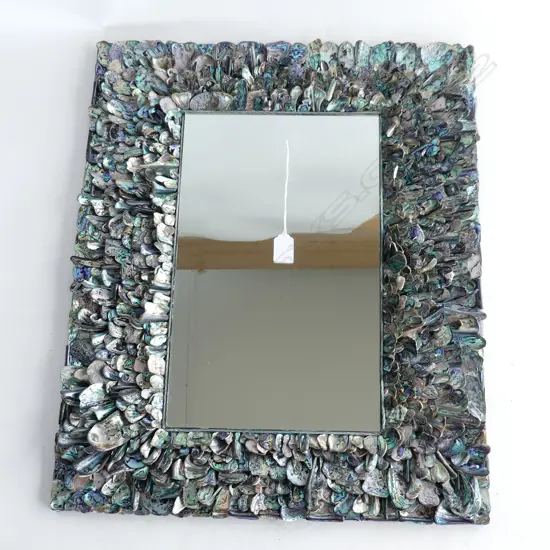 PAUA SHELL FRAMED MIRROR 600x500mm