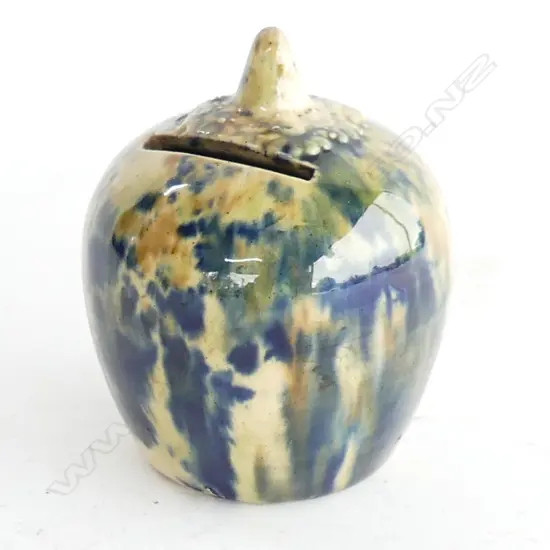 PETER HUTSON POTTERY MONEY BOX H. 100MM