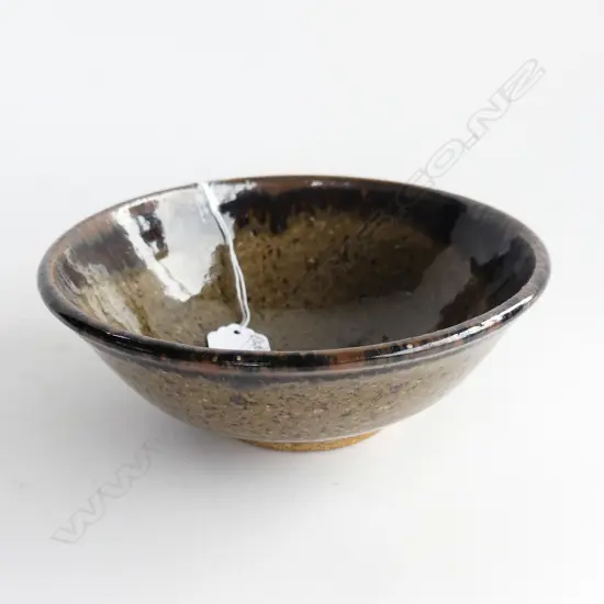 BARRY BRICKELL BOWL tenmoku rim gloss glaze Dia.170mm