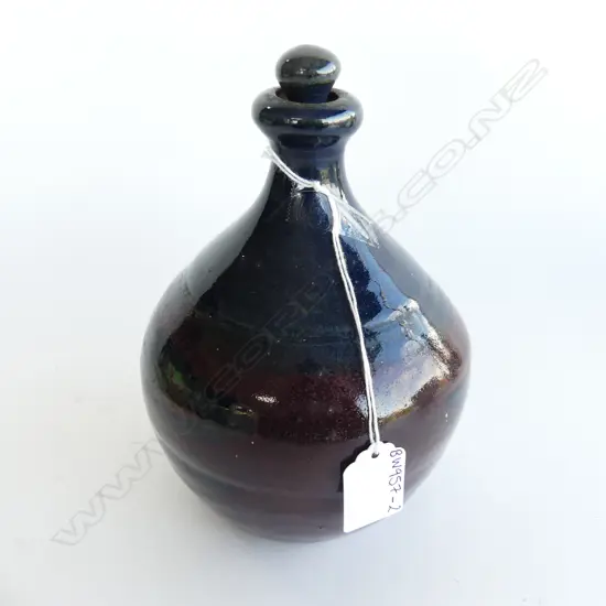 ANDREW VAN DER PUTTEN POTTERY DECANTER WITH STOPPER  H. 210MM
