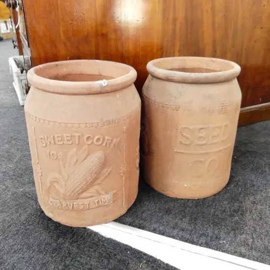 PR MED SWEETCORN PLANTERS UNGLAZED H.345mm