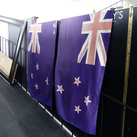 2 VINTAGE NZ FLAGS
