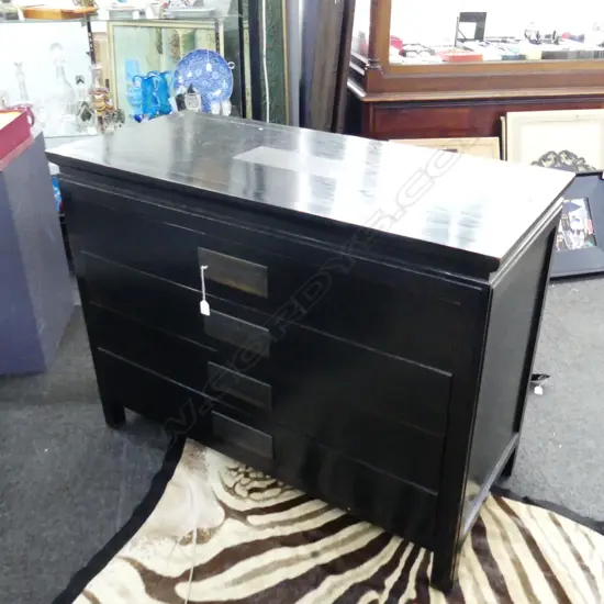 EBONISED CHEST OF 4 DRAWERS 1200x540x900mm
