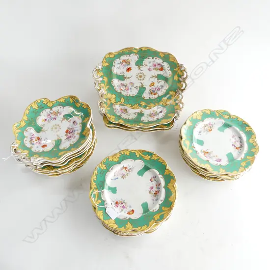 19thC REGENCY DESSERT PLATES (see long description) 25 PIECES