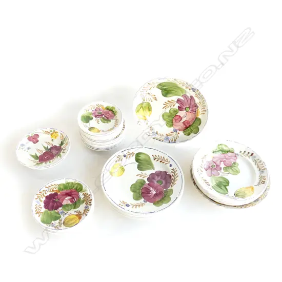 BELLE FIORE DINNER PLATES, LUNCHEON PLATES ETC.. 40 PCS