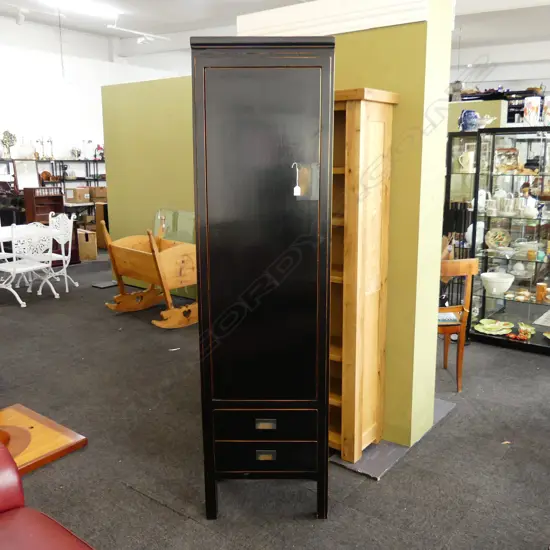 CONTEMPORARY BLACK LACQUER CABINET 550x370x2050mm