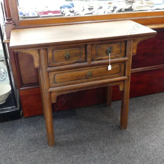 ORIENTAL WOODEN SIDE TABLE 960x400x830mm