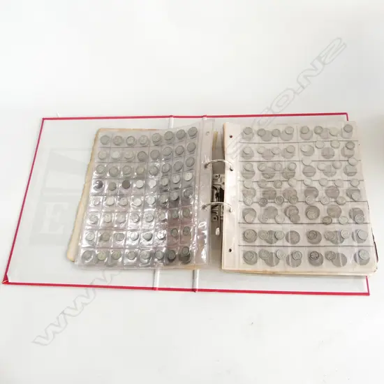 ALBUM lge collection NZ & AUSTRALIAN COINS many silver pre 1946 etc. Overall weight 4.5kgs