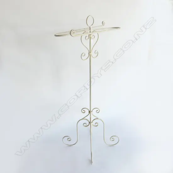 WHITE PAINTED METAL TOWEL RAIL H.880mm