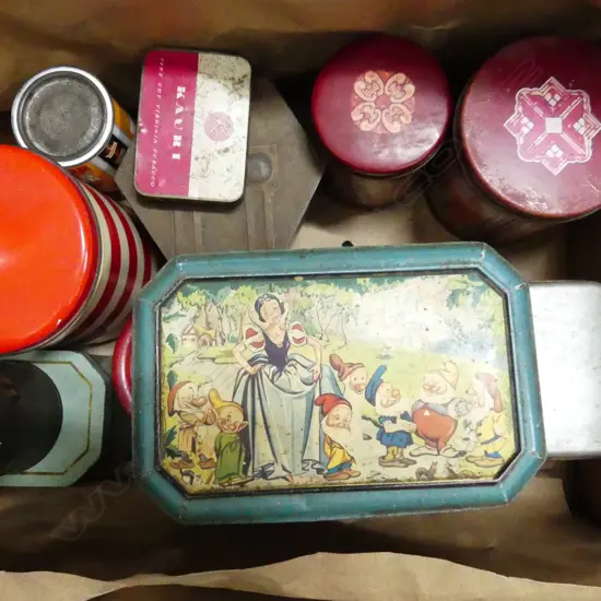 ASST. VINTAGE TINS INCL. DISNEY ETC