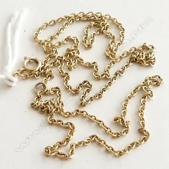 9CT GOLD FINE LINK NECK CHAIN540mm. 3.87gms