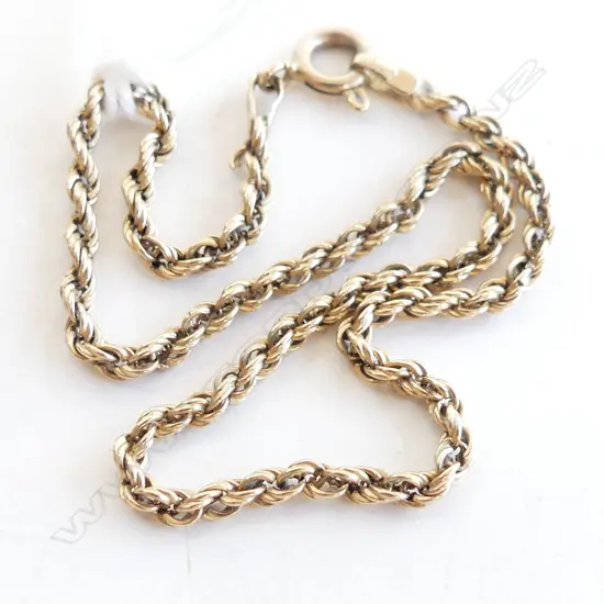14CT FINE GOLD CHAIN BRACELET 3.3 GRAMS