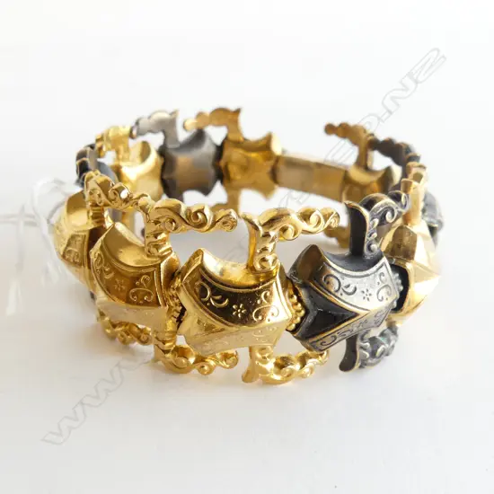 ROLLED GOLD & METAL BRACELET