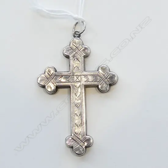 SILVER? CROSS PENDANT 55x35mm