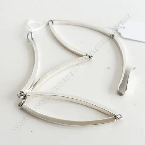 SCANDINAVIAN STERLING BAR LINK NECKLACE L.410mm 34 GRAMS