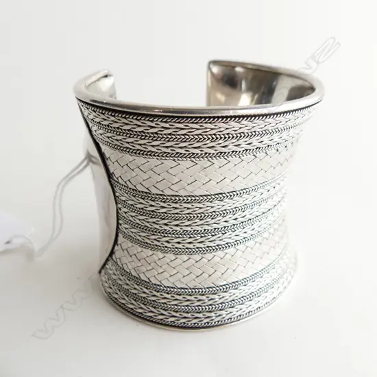 925 SILVER CUFF BANGLE 132 GRAMS W.60mm