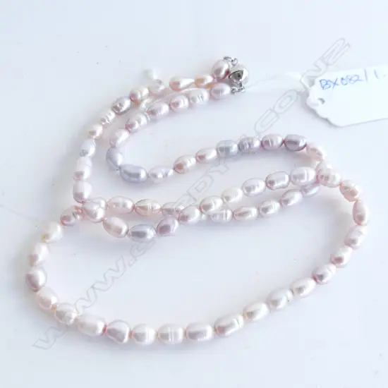 BAROQUE PINK PEARL NECKLACE L.600mm