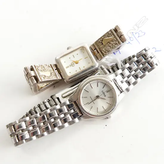 2 LADIES WRIST WATCHES; 925 SILVER GILT & LORUS