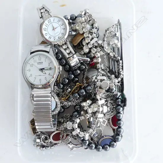 ASST. JEWELLERY INCL. 2 WRIST WATCHES ETC