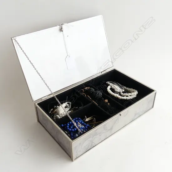 2 BOXES COSTUME JEWELLERY ETC