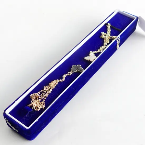 TWO BUTTERFLY NECKLACES (COSTUME)