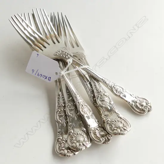 SET OF 6 VICT S/S  DESSERT FORKS 383grms